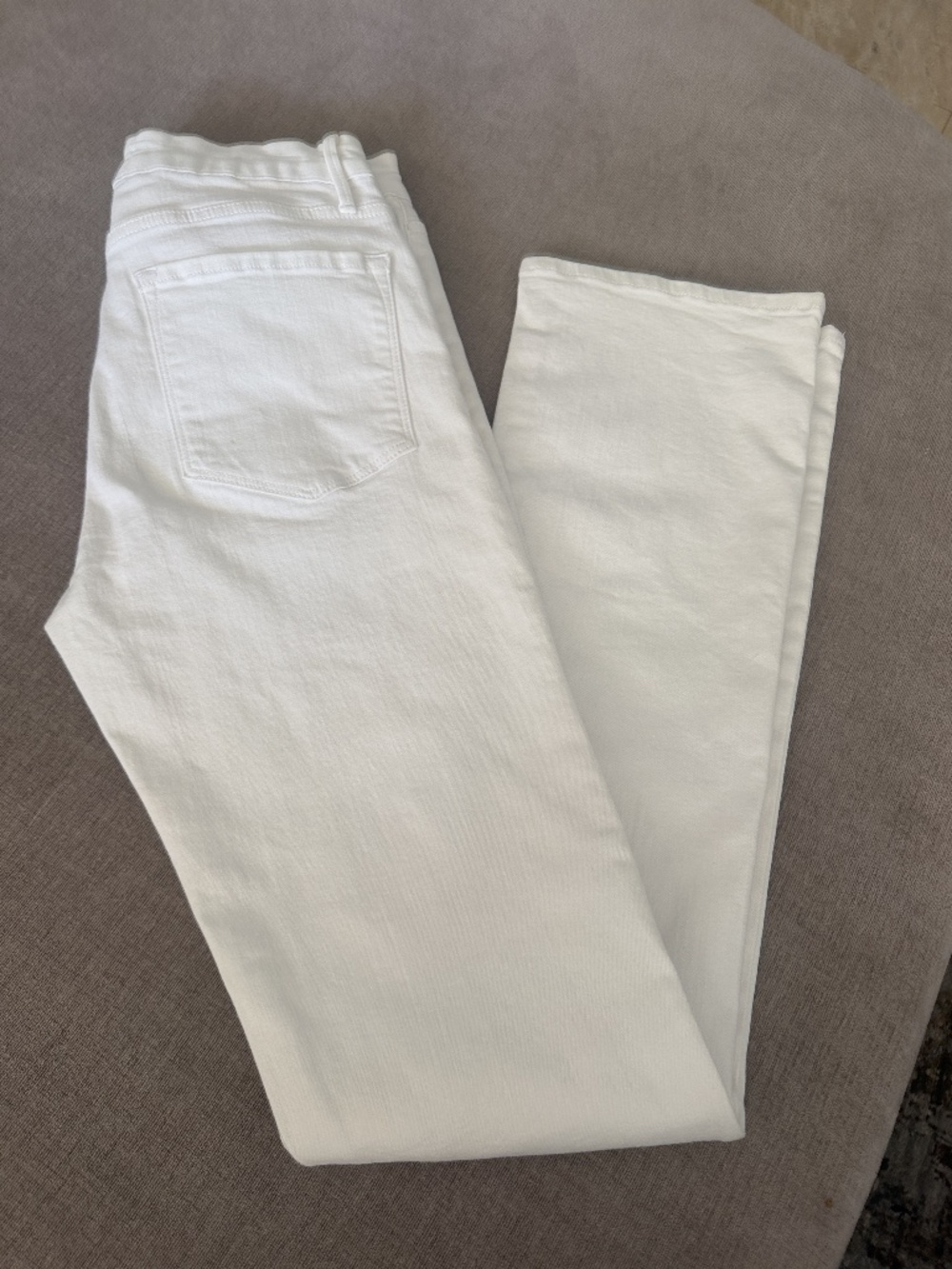 Frame, Size 28, Le Mini Boot White Jean